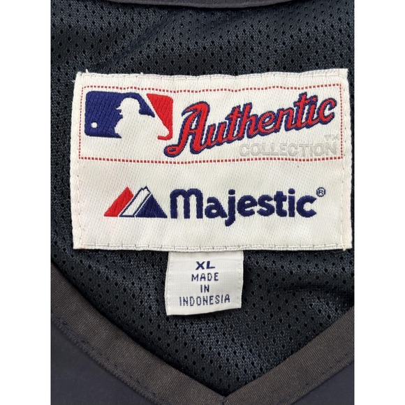New York Yankees Jacket Mens XL Black MLB Baseball Majestic Authentic Pullover - Picture 5 of 8